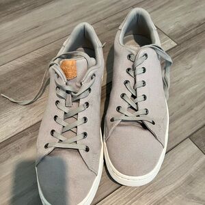 Toms Gray Canvas Sneakers with White Soles